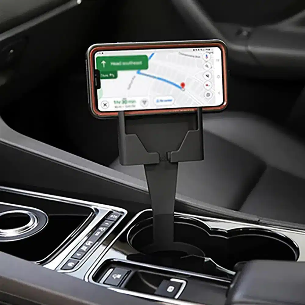 מעמד לטלפון עם מחזיק כוסות לרכב